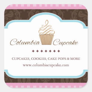Custom Cupcake Packaging Stickers