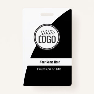 Custom Curved Colour Block Professional Name Badge ID Badge