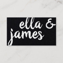 Custom Curvy and Bold Minimalist Business Card