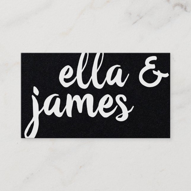 Custom Curvy and Bold Minimalist Business Card (Front)