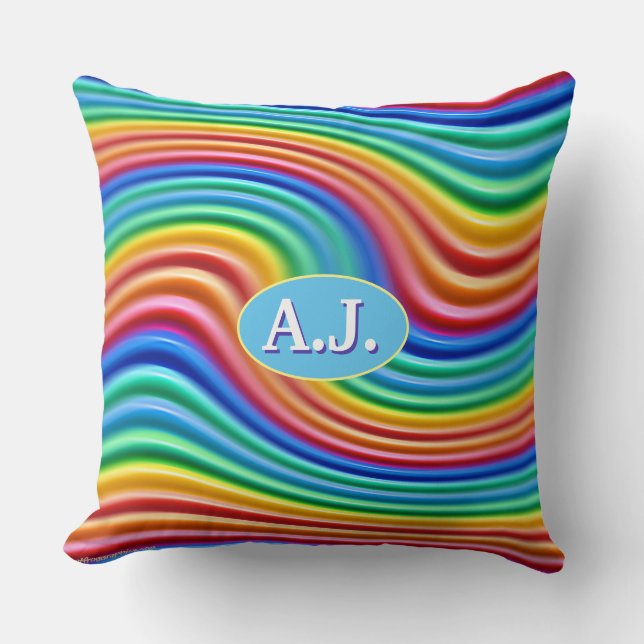 Custom cushions Rainbow Pride design. (Front)