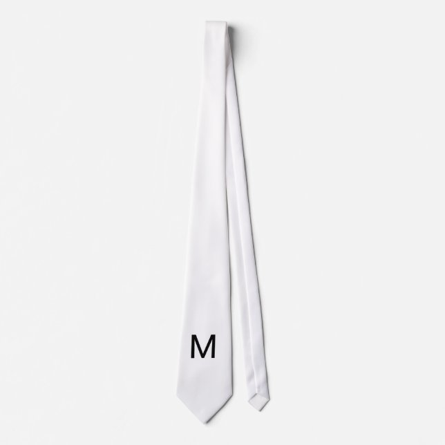 Custom Customise Monogram Design Tie (Front)
