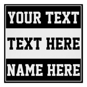 Custom customise name text personalise gift poster