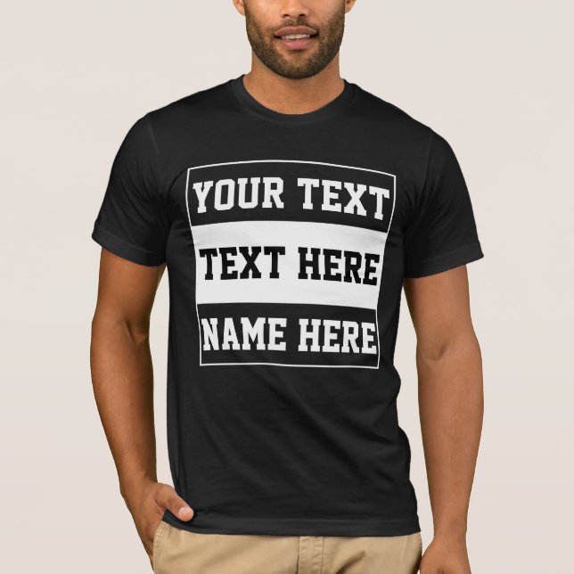 Custom customise name text personalise gift T-Shirt (Front)