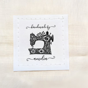 Custom cut and sew machine   sew in on label grosgrain ribbon