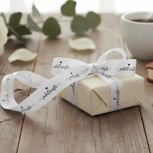 Custom cut and sew signature name satin tag  ribbon