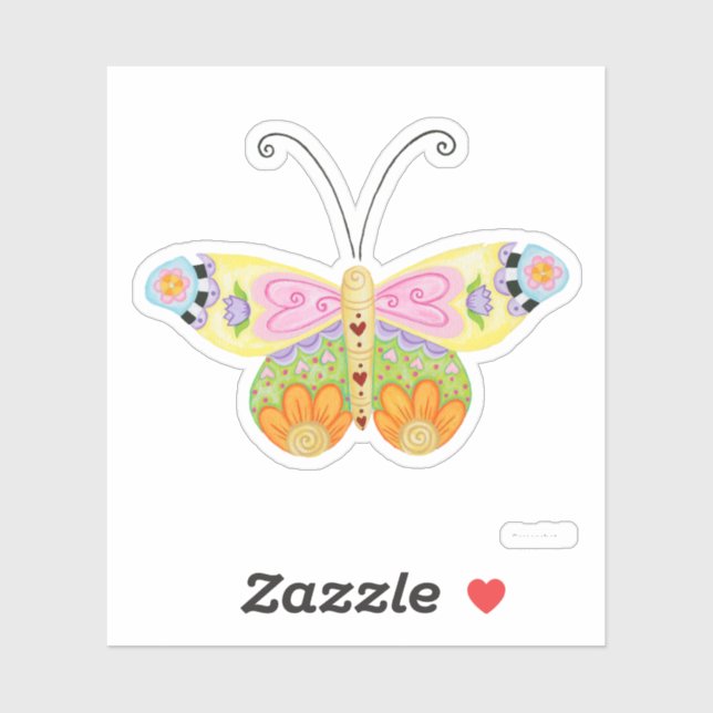 Custom Cut Butterfly Sticker #5 (Sheet)