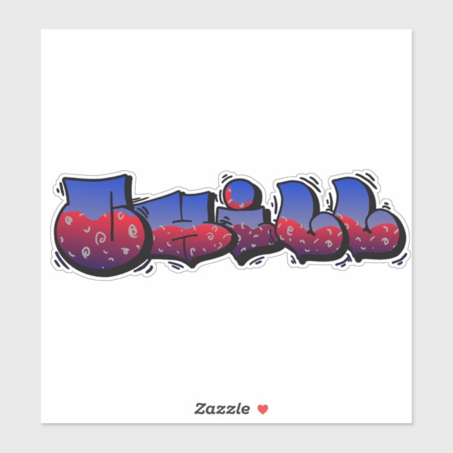 Custom-Cut "Chill" Graffiti Vinyl Sticker (Sheet)