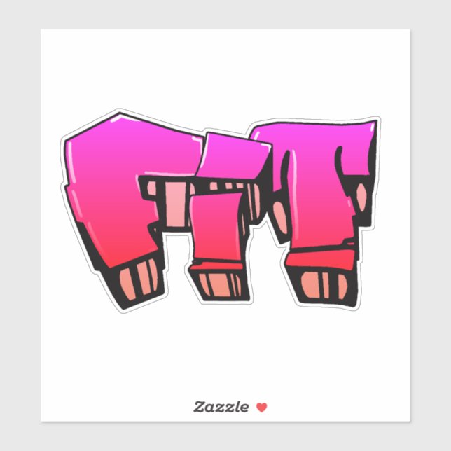 Custom-Cut "Fit" Graffiti Vinyl Sticker (Sheet)