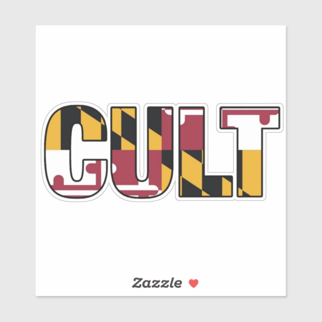 Custom Cut Maryland Flag Cult Decal (Sheet)