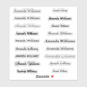 Custom Cut Name Stickers