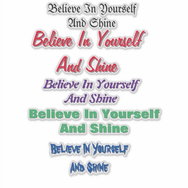 custom cut quote sticker (Front)