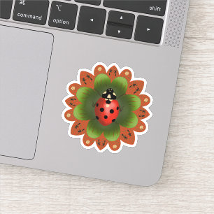 Custom Cut Vinyl Ladybug Sticker