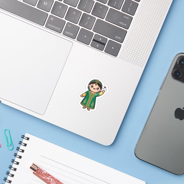 Custom-Cut Vinyl Sticker (Laptop w/ iPhone)