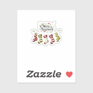 Custom-Cut Vinyl Sticker Christmas