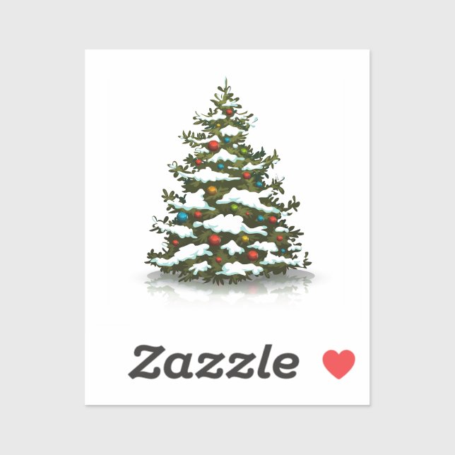 CUSTOM CUT VINYL STICKER : CHRISTMAS TREE (Sheet)