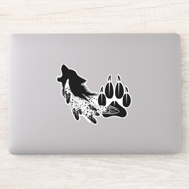 Custom cut vinyl Sticker - Littlewolf- Scott (Computer)