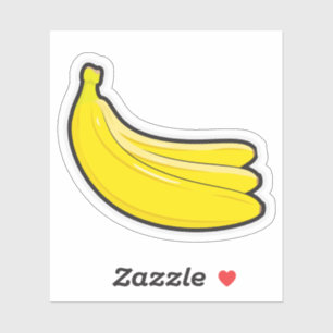 Custom-Cut Vinyl Sticker of Bananas