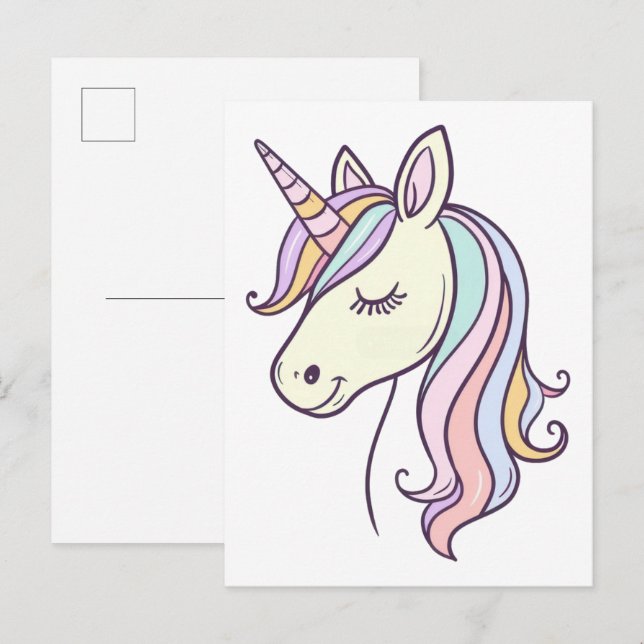 Custom-Cut Vinyl Sticker Postcard (Front/Back)