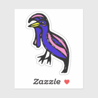 Custom-Cut Vinyl Sticker - Ula Umbrellabird