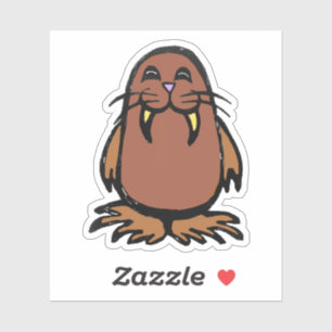 Custom-Cut Vinyl Sticker - Weston Walrus