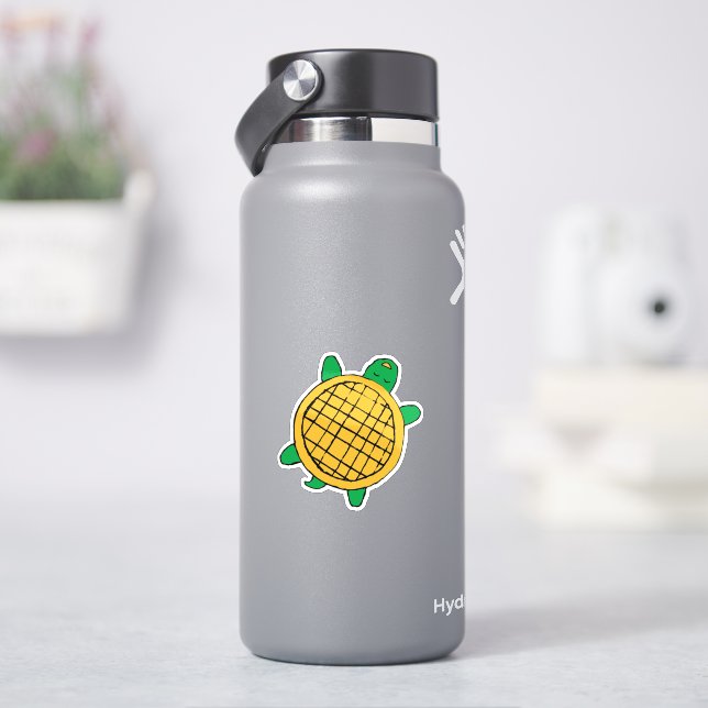 custom cut Waffle Turtles waterproof vinyl sticker (HydroFlask)