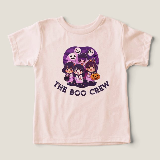 Custom cute adorable "BOO crew" Halloween (Design Front)