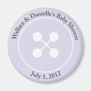Custom Cute as a Button Baby Shower Magnet Favour