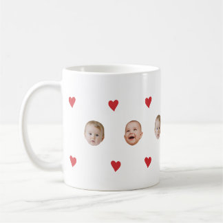 Custom Cute Baby Face 2 Photos Mug