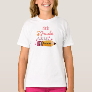 Custom Cute Back To School Pencil for Girls  T-Shirt