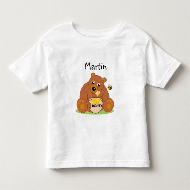 Custom, cute bear, honey bear, or teddy bear: toddler T-Shirt (Front)