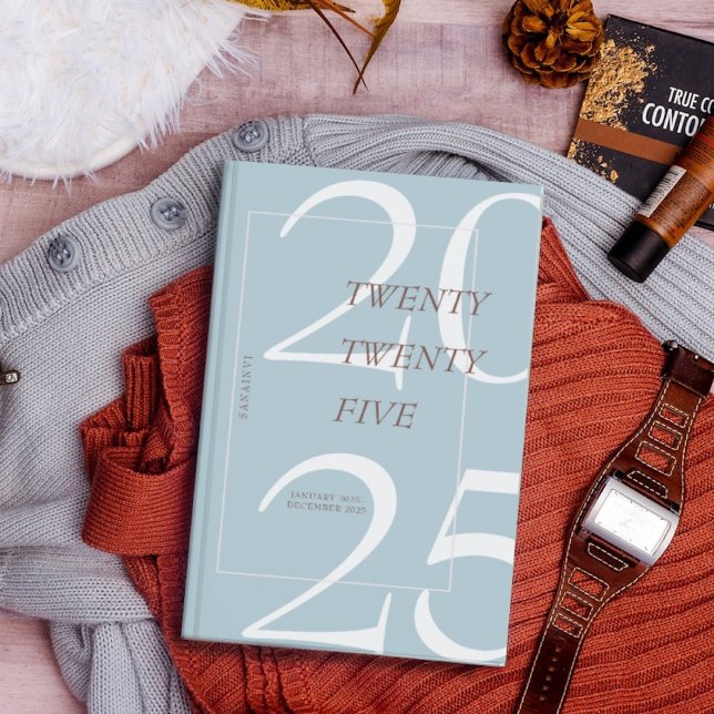 Custom Cute Blue Minimal 2025 Calendar  Planner (Creator Uploaded)