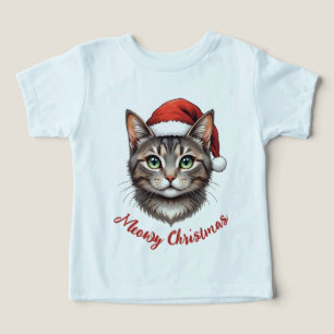 Custom Cute Christmas Cat with Santa Hat