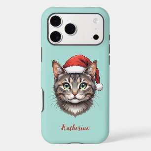 Custom Cute Christmas Cat with Santa Hat