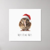 Custom Cute Christmas Kiwi Bird Red Santa Hat
