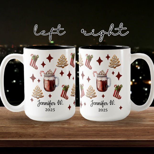 Custom Cute Christmas Mug for Family & Coworkers (Christmas mug, personalized Christmas gift, custom Xmas mug, festive holiday mug, holiday coffee mug)