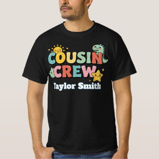 Custom Cute Cousin Crew Matching Family T-Shirt