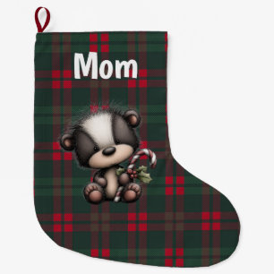 Custom cute cub Christmas  Large Christmas Stocking