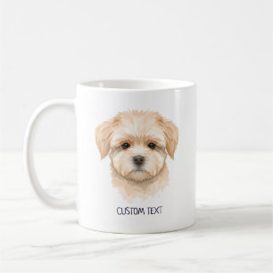 Custom Cute Dog Photo With Text Coffee Mug
