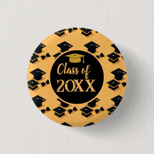 Custom Cute Elegant Calligraphy script Graduation  3 Cm Round Badge