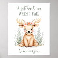 Custom Cute Elegant Moose Woodland Animal Nursery