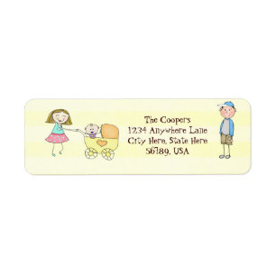 Custom Cute Family Return Address Labels