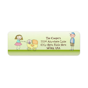 Custom Cute Family Return Address Labels