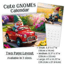 Custom Cute Garden Gnome Art Calendar