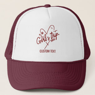 Custom Cute Girls Trip 2025 Women Besties Vacation Trucker Hat