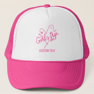 Custom Cute Girls Trip 2025 Women Besties Vacation Trucker Hat