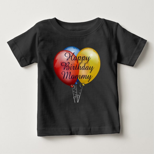 Custom cute Happy Birthday Mummy baby Shirt (Front)
