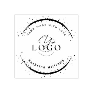 CUSTOM CUTE HEART ELEGANT THANK YOU RUBBER STAMP