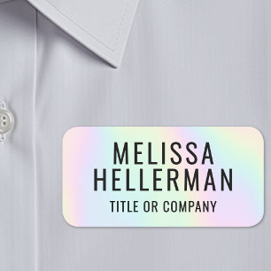 Custom Cute Holographic Name Tag