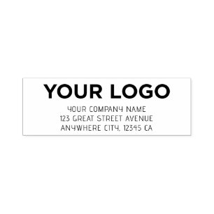 Custom Cute Inline Corporate Logo Return Address Self-inking Stamp